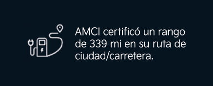 AMCI certificó un rango de 339 mi en su ruta de cuidad/carretera.